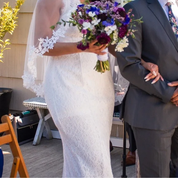 Adrianna Papell Sleeveless Bridal Dress Ivory - Picture 14 of 16
